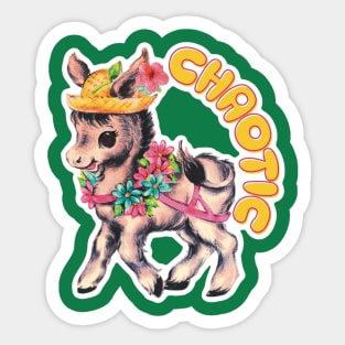 Chaotic Donkey Sticker